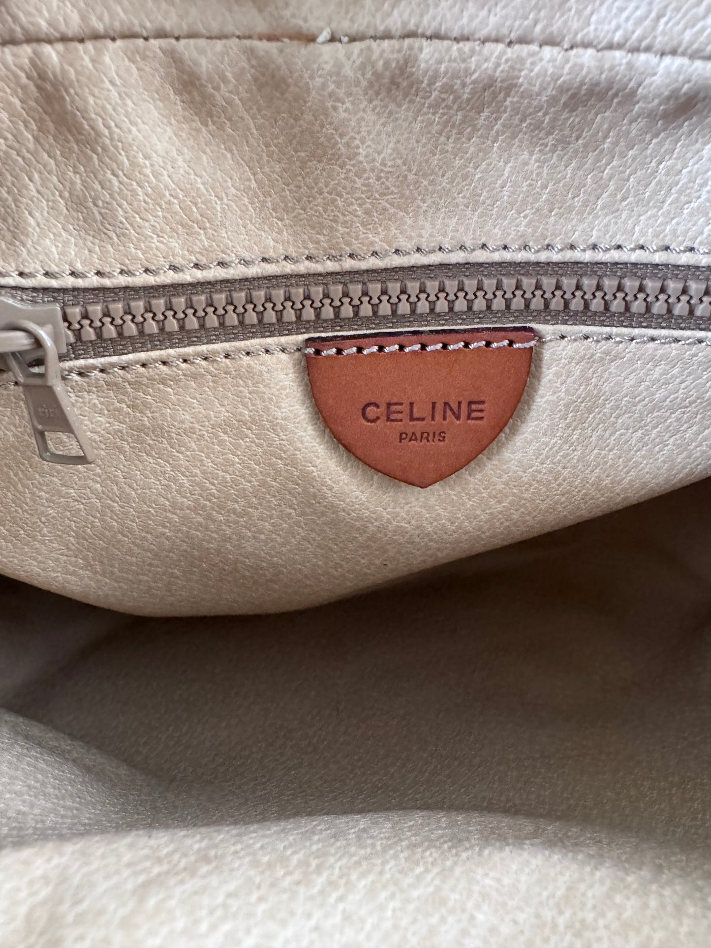 Céline trousse de toilette en toile enduite macadam marron (square)