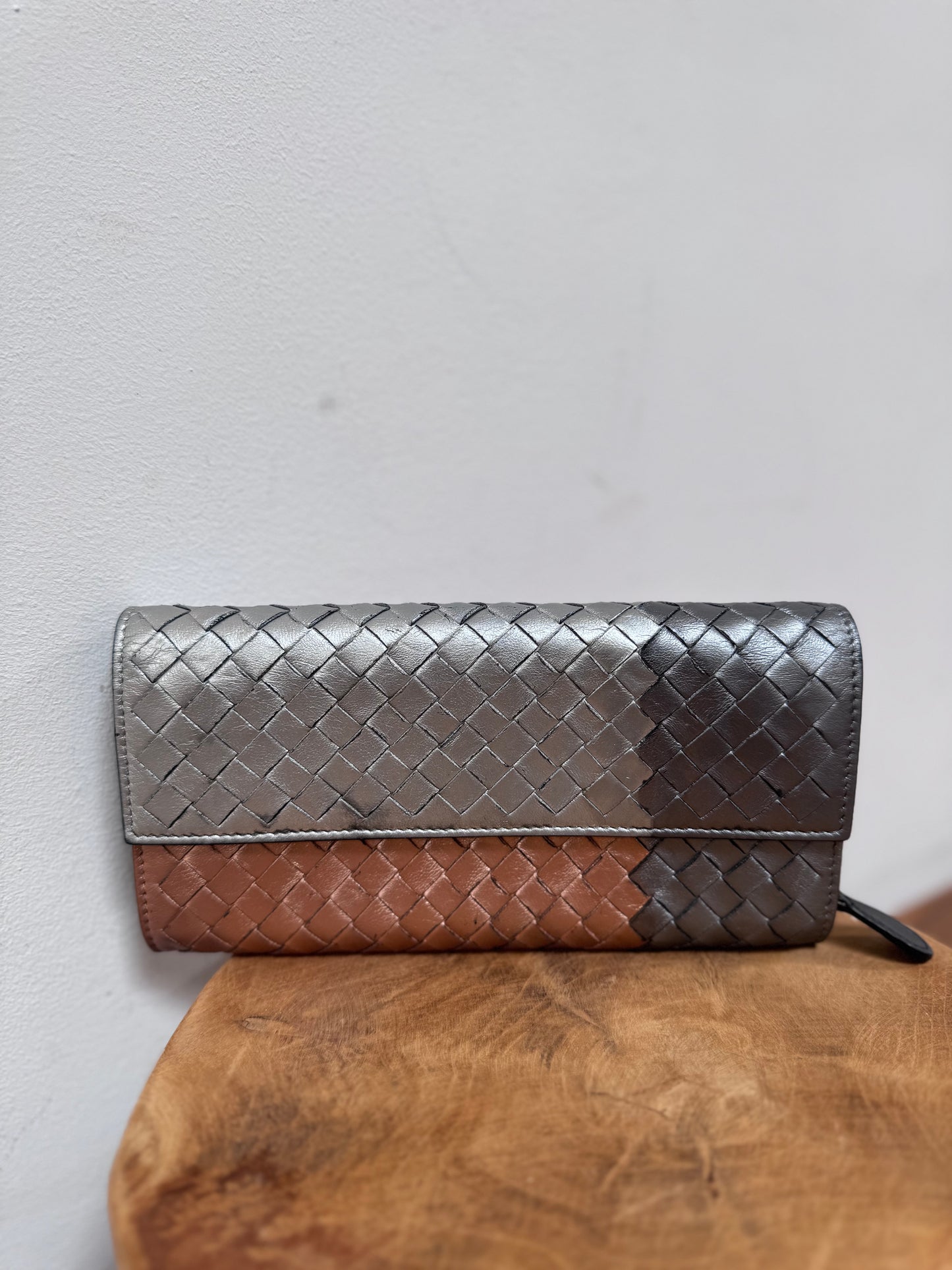 Bottega veneta tri collor long wallet
