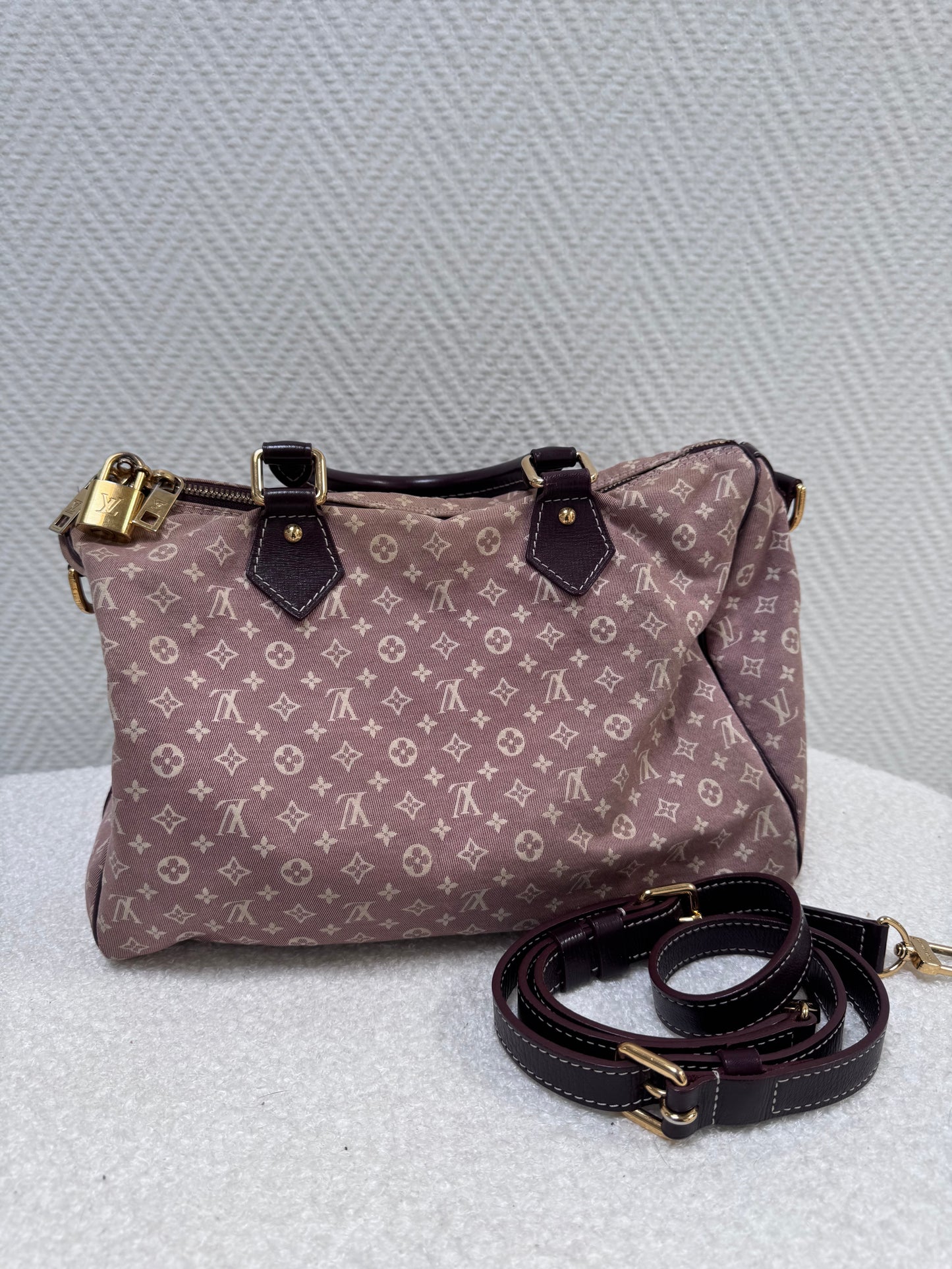 Louis Vuitton Speedy 30 bandouliere lin marron