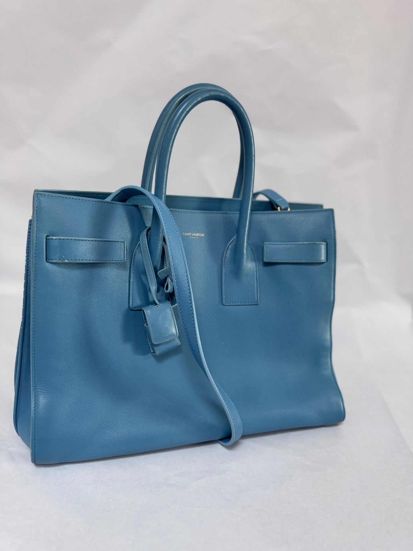 Saint Laurent sac de jour bleu ciel