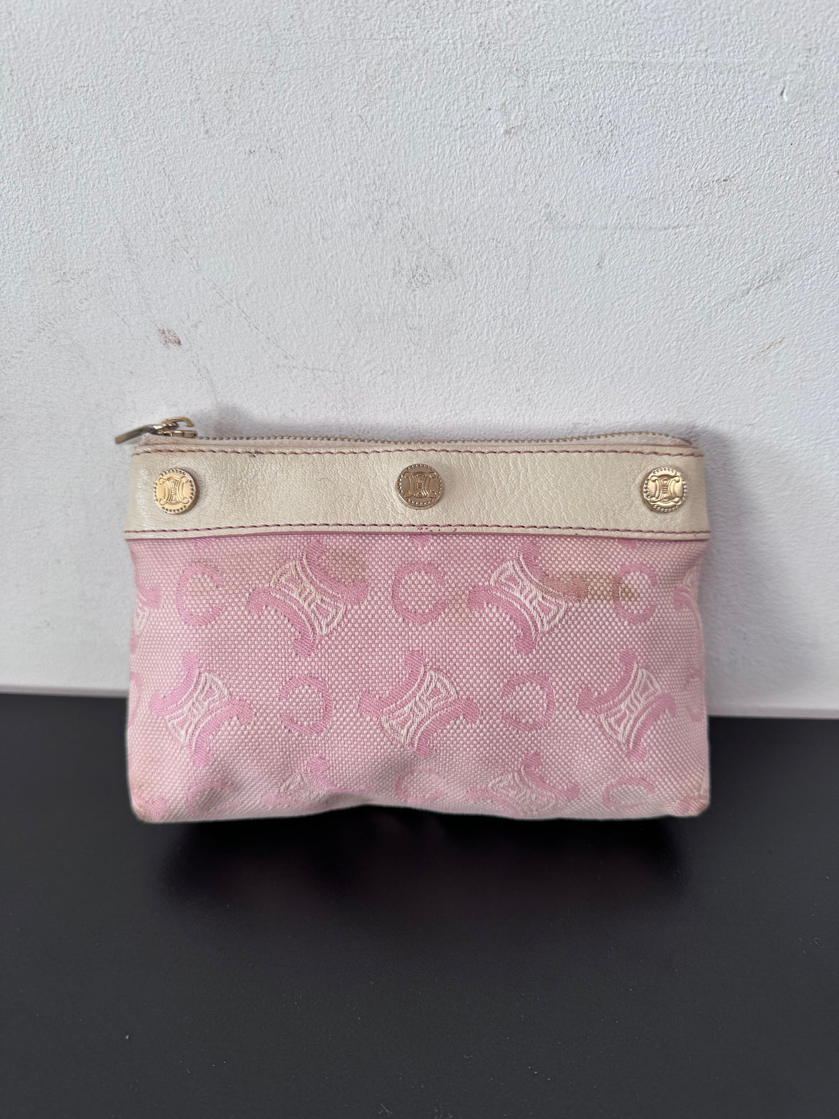 Celine vintage pink pouch