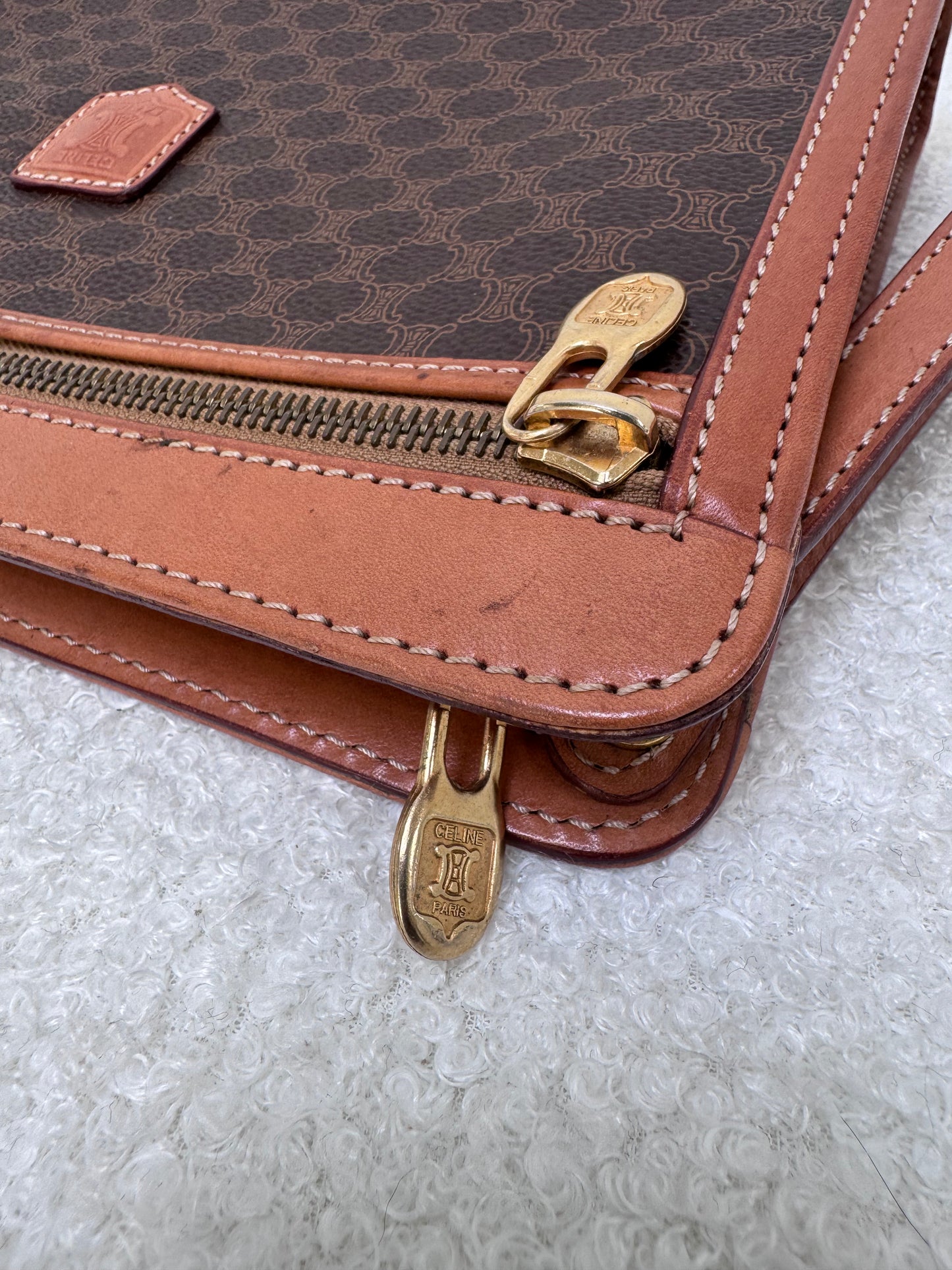 Céline Vintage Grande Pochette Macadam - Avec Boîte d'Origine