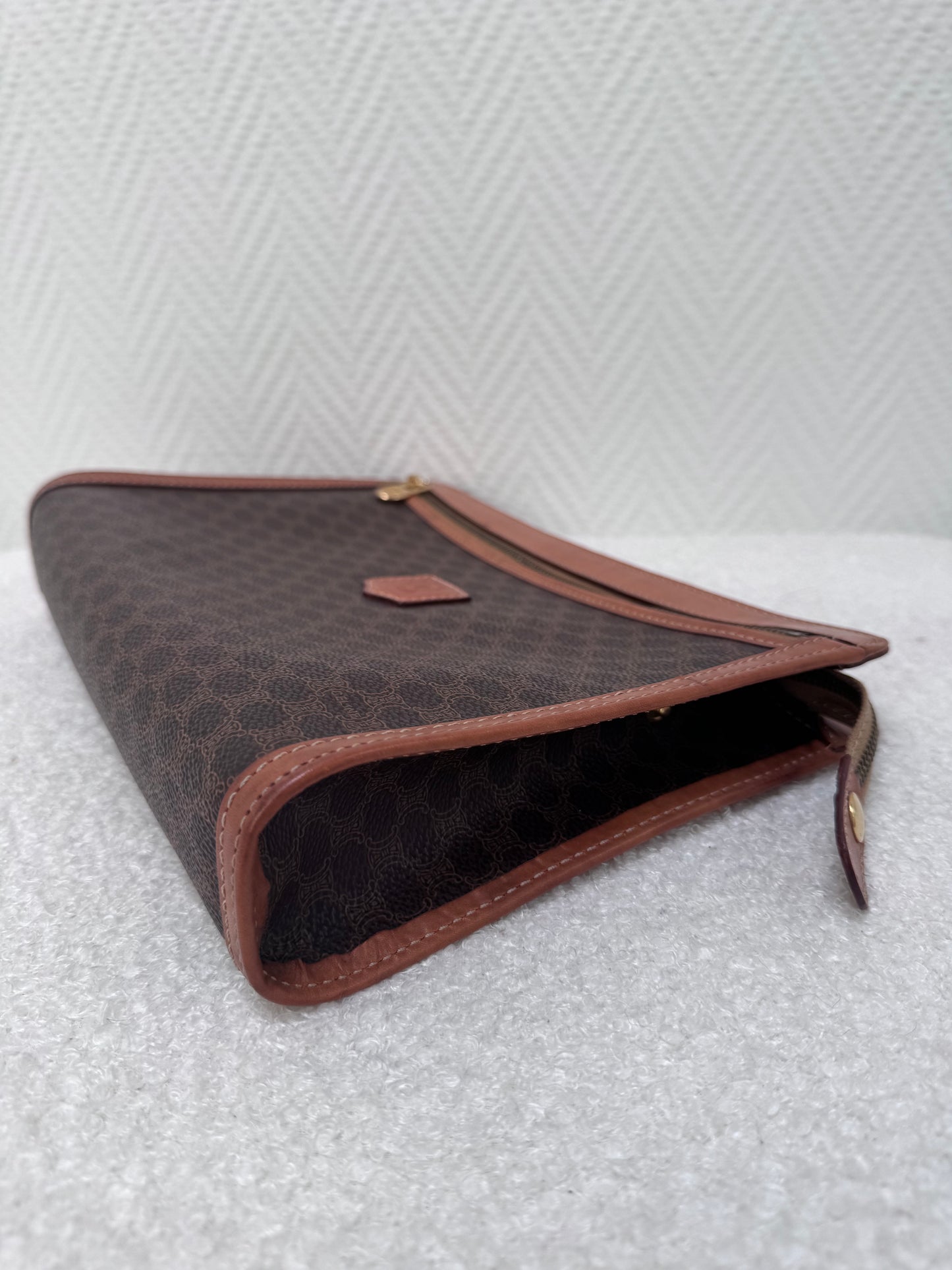 Céline Vintage Grande Pochette Macadam - Avec Boîte d'Origine