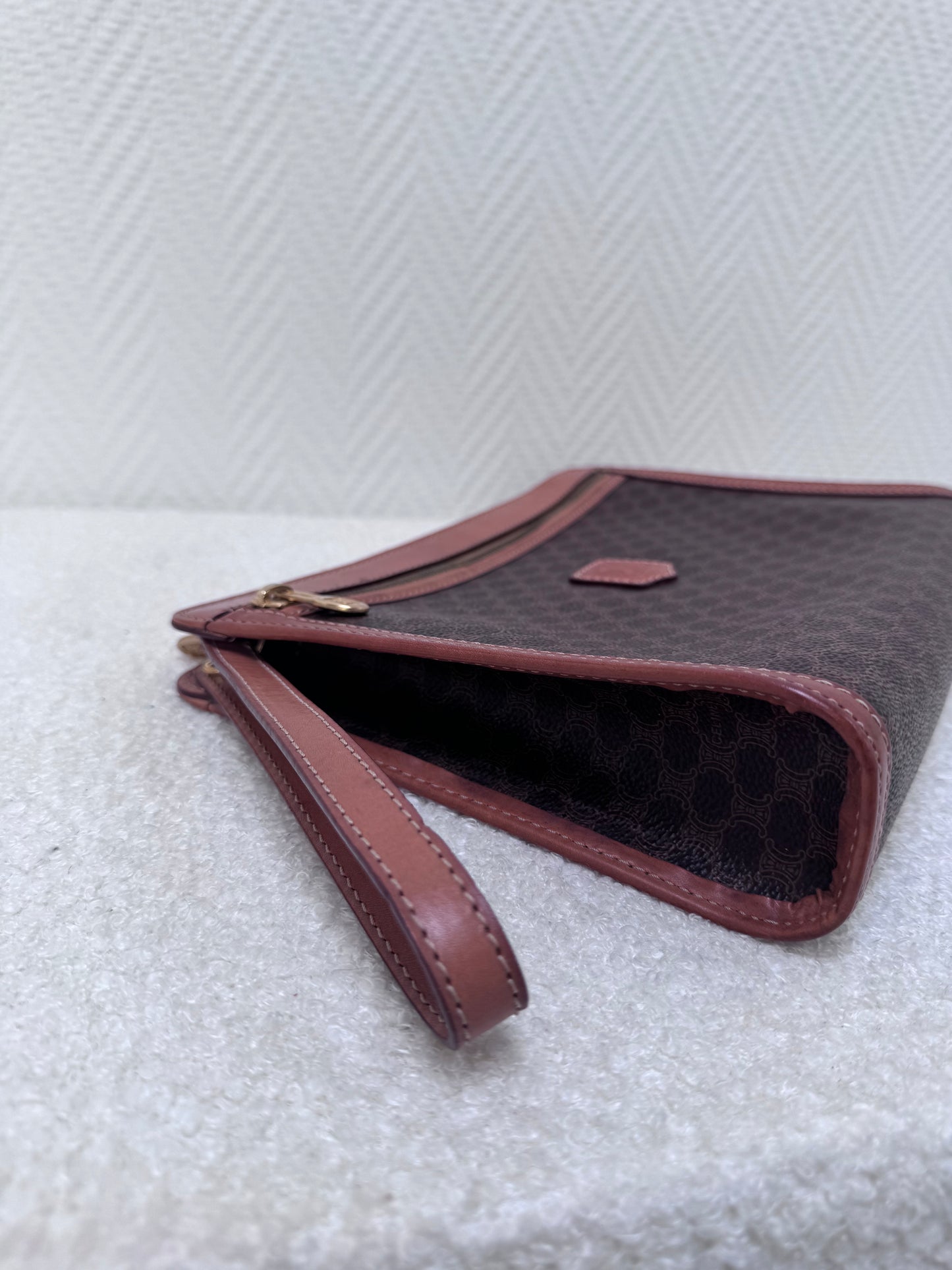Céline Vintage Grande Pochette Macadam - Avec Boîte d'Origine