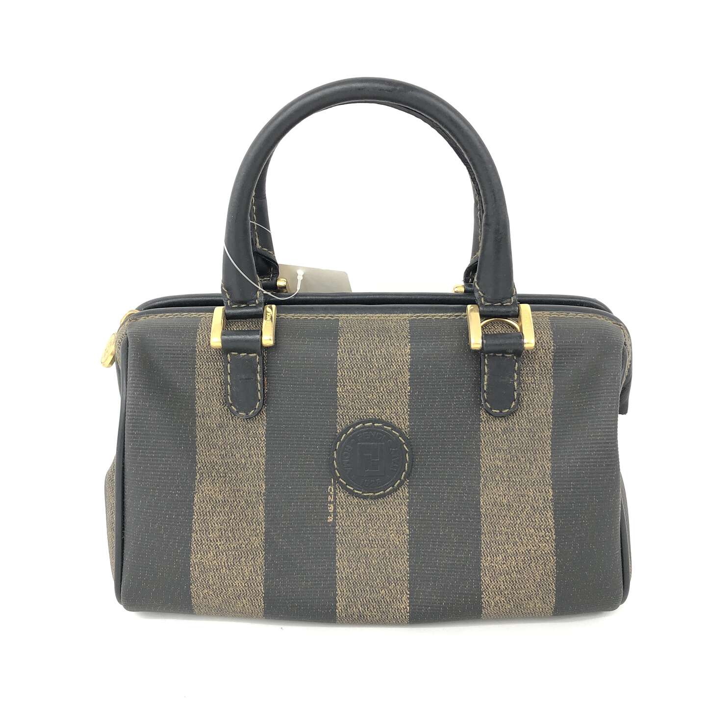 Fendi Pequin Boston Bag