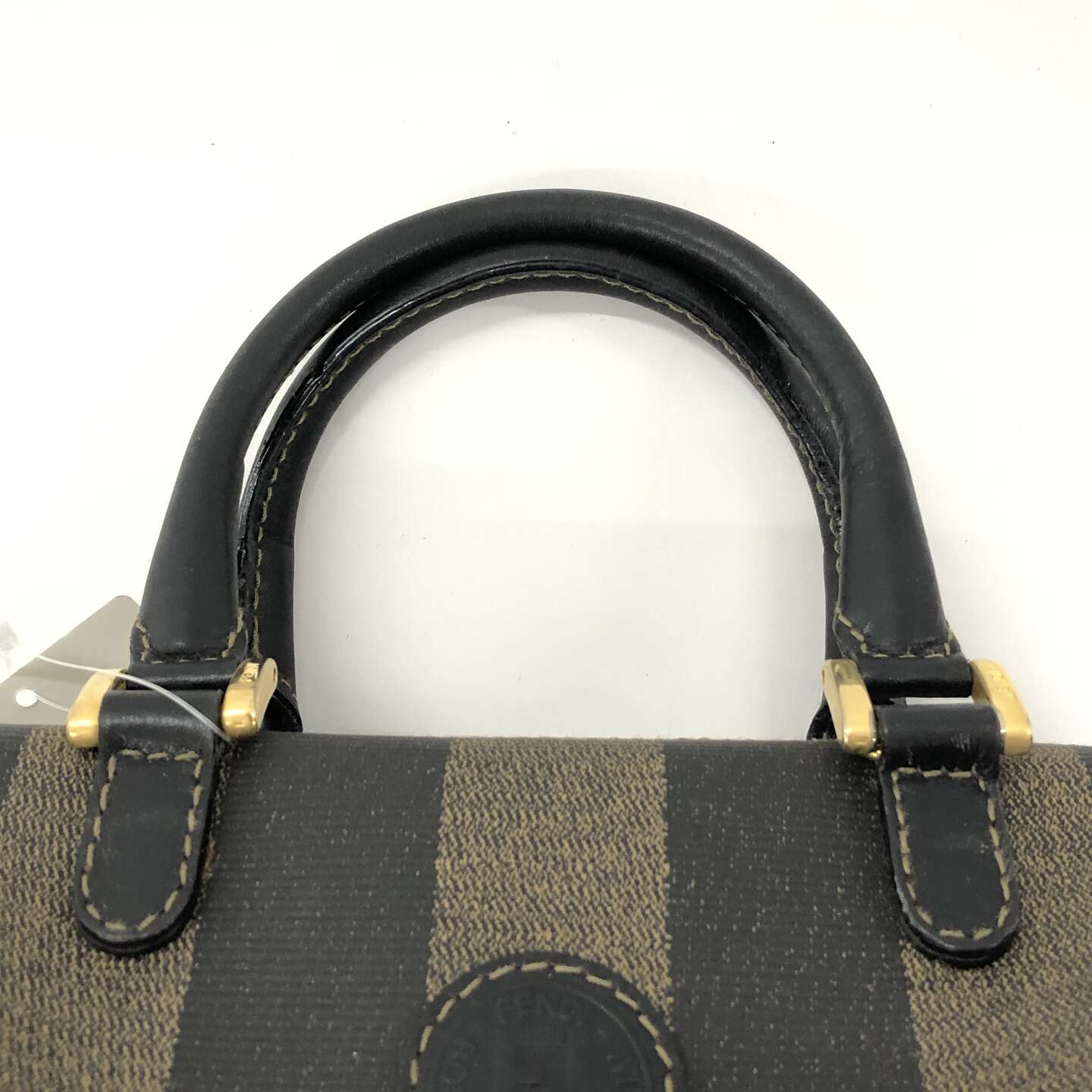 Fendi Pequin Boston Bag