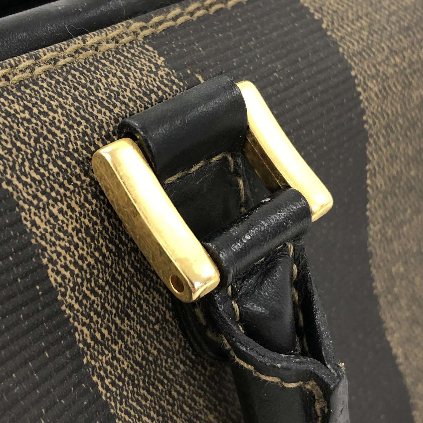 Fendi Pequin Boston Bag