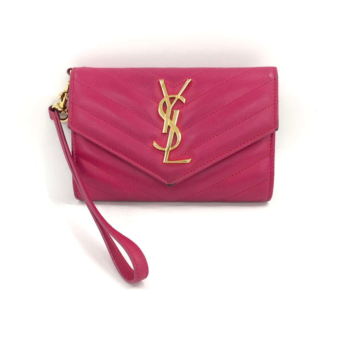 Saint Laurent Cassandre Monogram wristlet