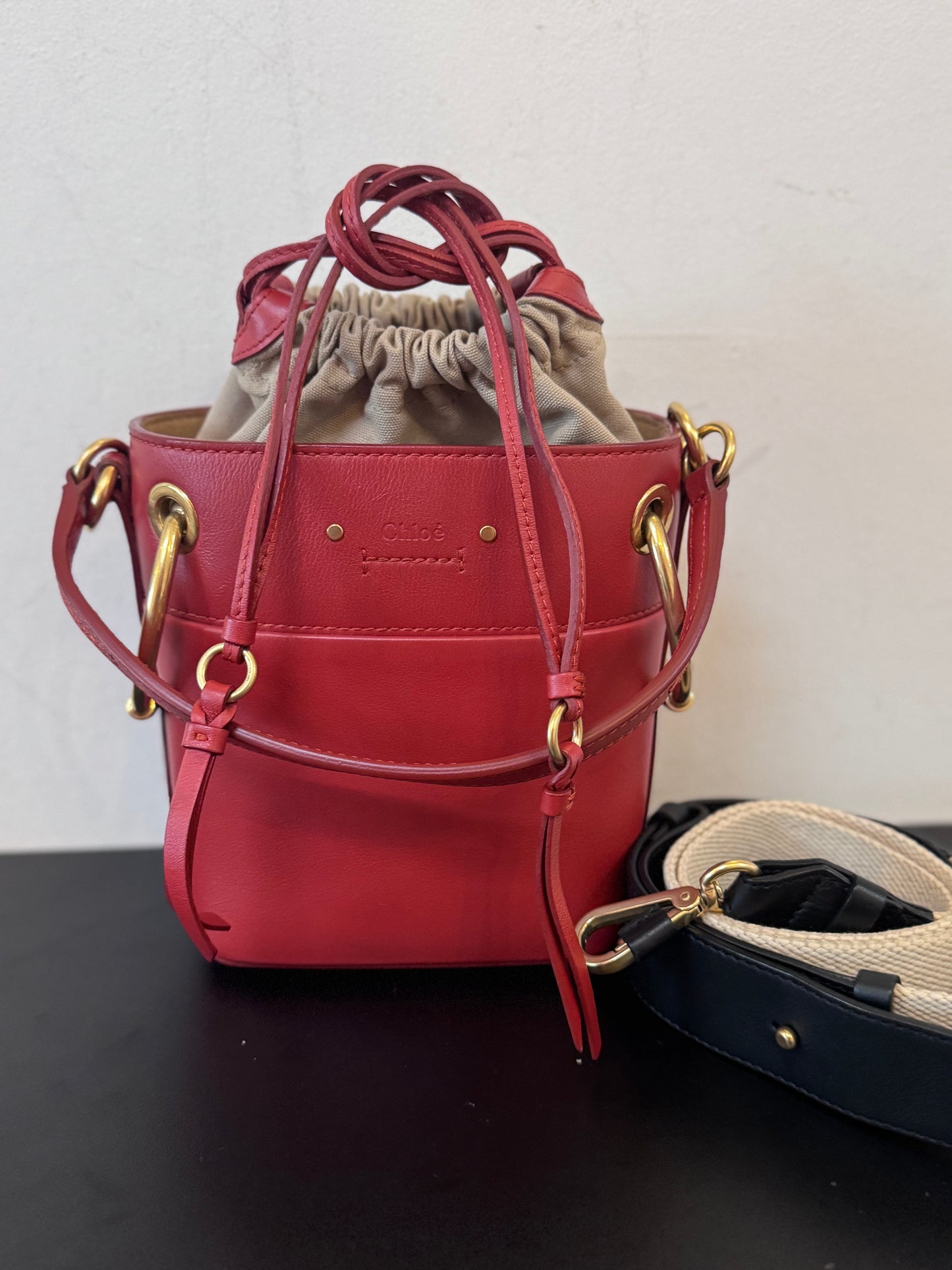 Chloé Roy Small Red Bucket Bag