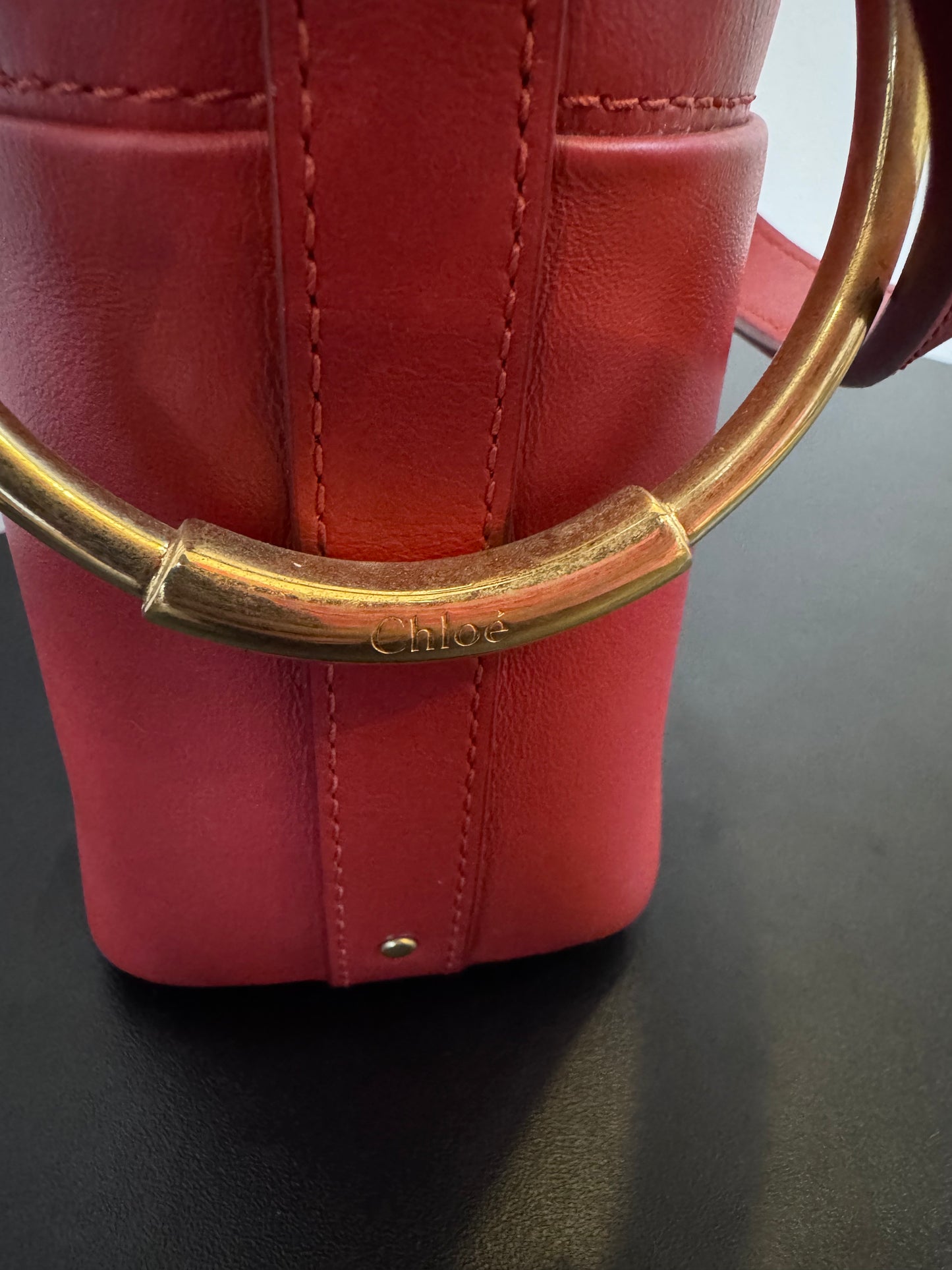 Chloé Roy Small Red Bucket Bag