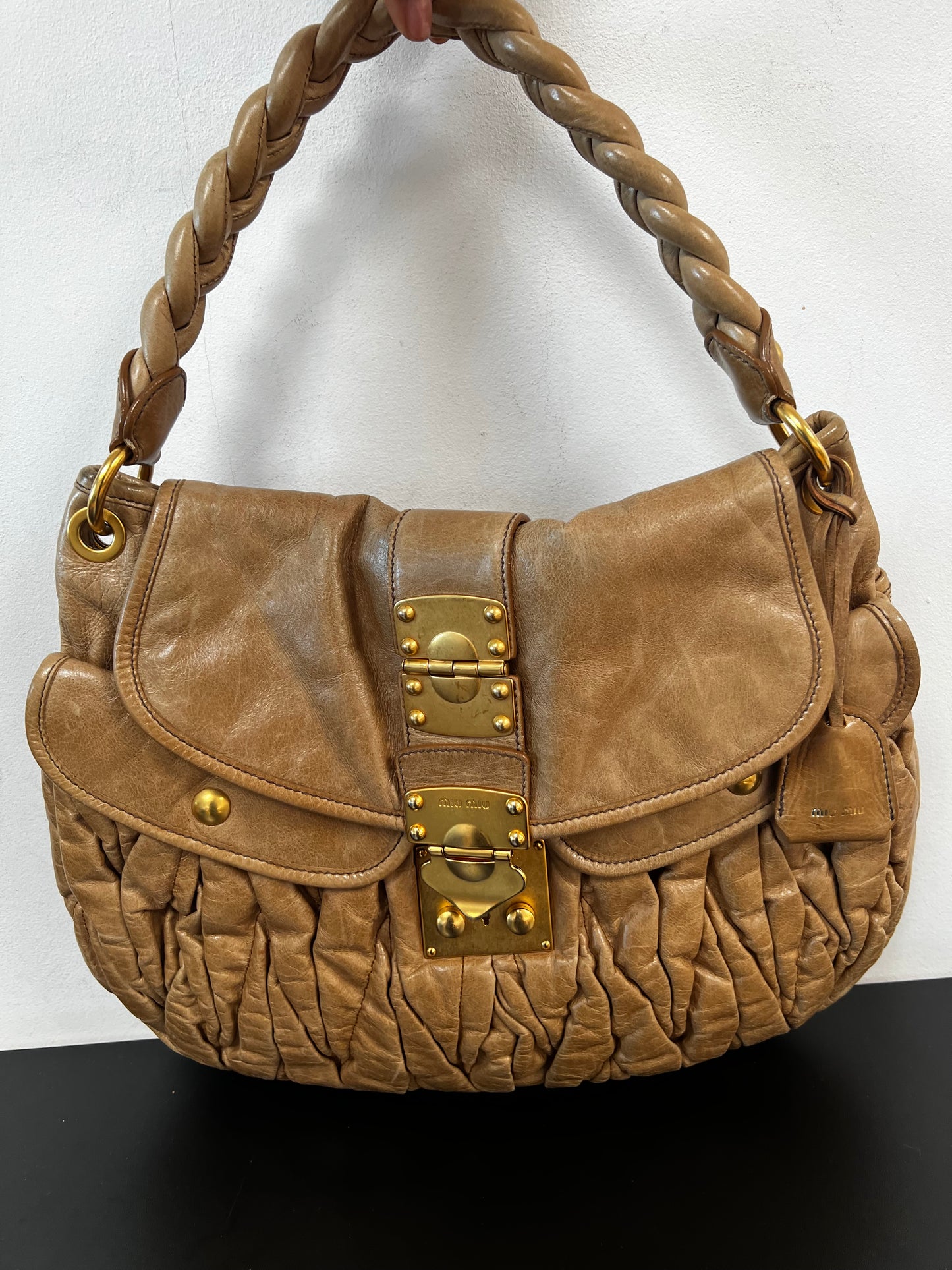 Miu Miu Matelassé Coffer Hobo