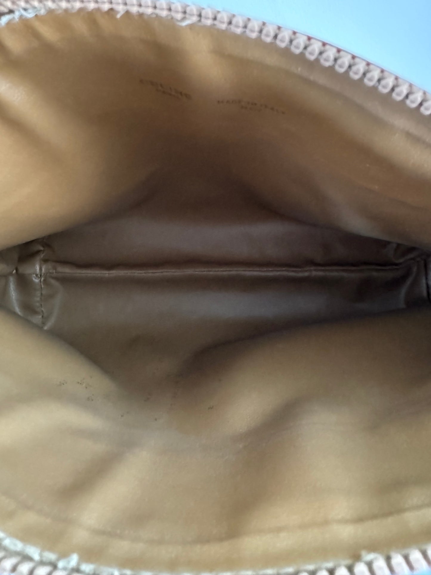 Céline  trousse de toilette en toile enduite macadam marron