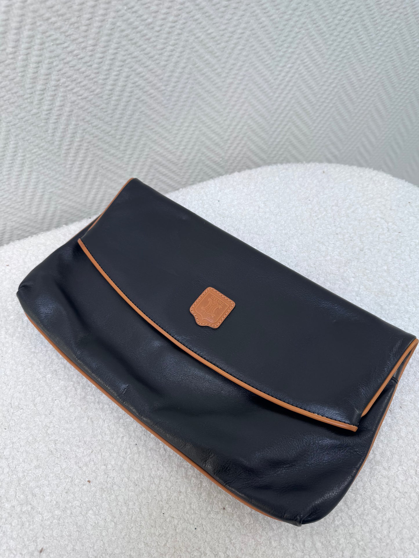 Celine en cuir clutch noir