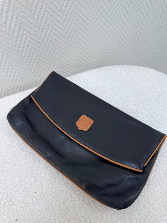 Celine en cuir clutch noir