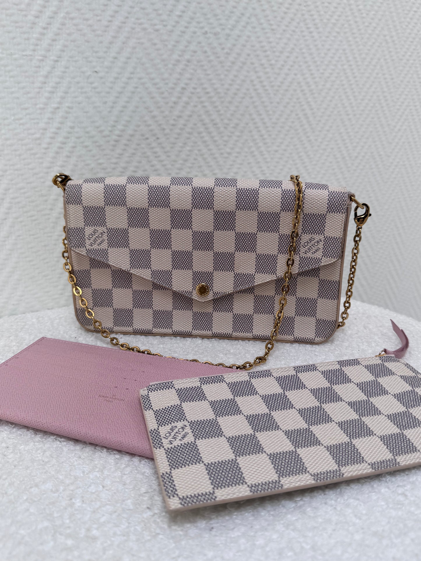 Louis Vuitton pochette felicie damier azur