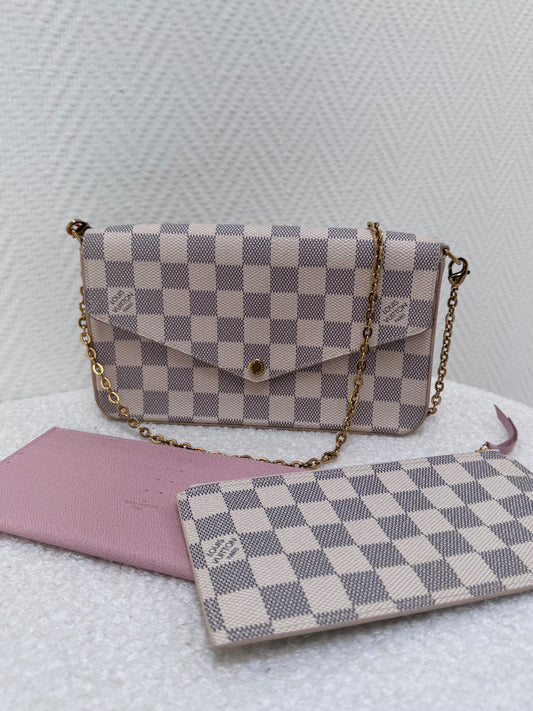 Louis Vuitton pochette felicie damier azur