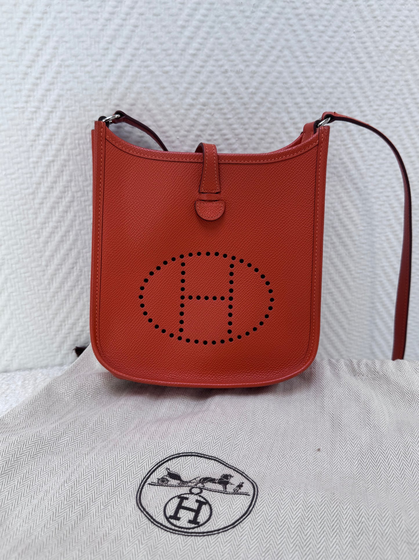 Hermès Mini Evelyne orange epsom