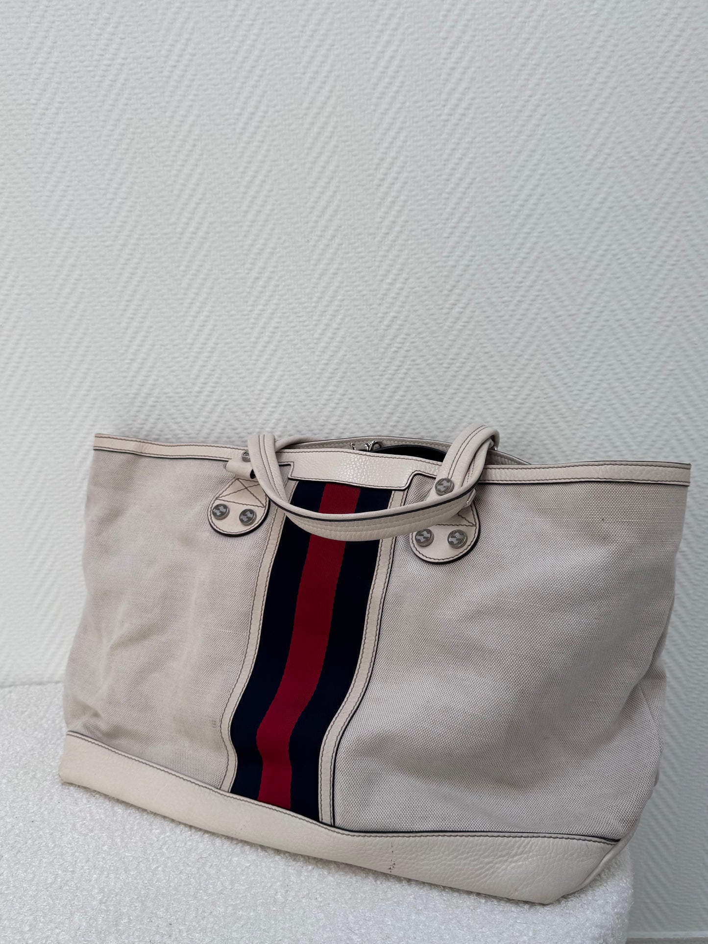 Gucci Vintage Web Sunset Medium Tote Bag
