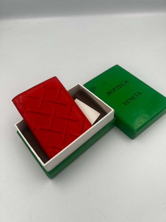 Bottega Veneta Gaufre Embossed Weave Card Holder
