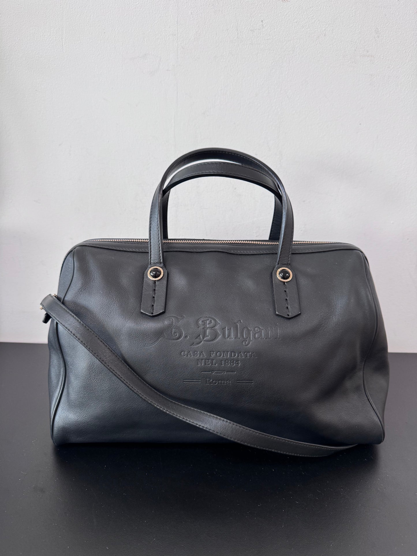 Bvlgari Casa Fondata 1884 Roma Boston Bag
