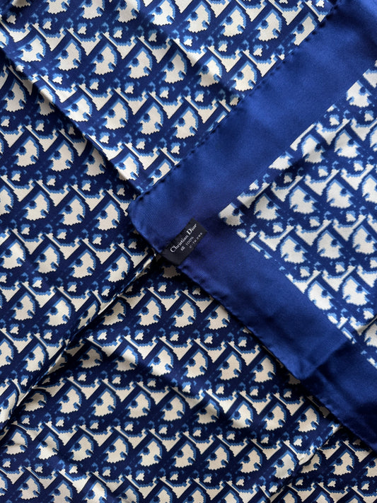 Dior - Foulard en soie (bleu)