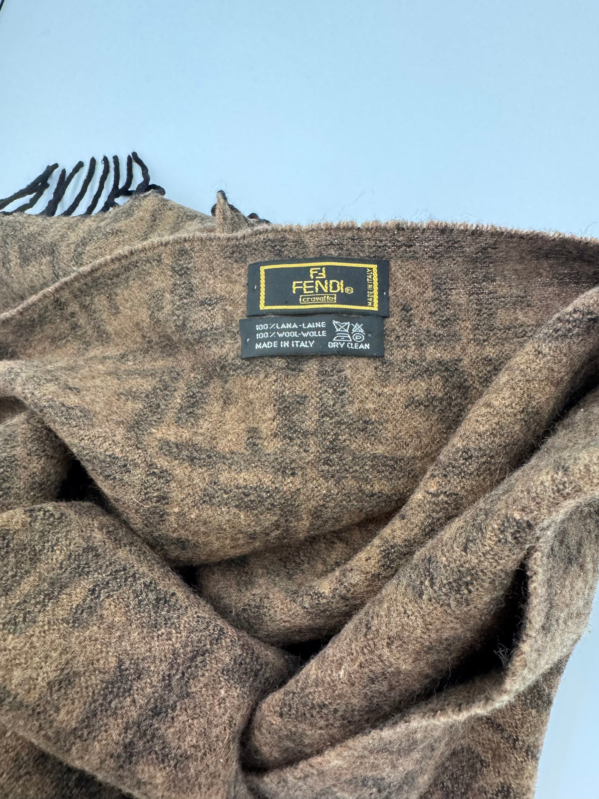 Fendi echarpe marron FF