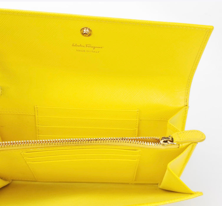 Salvatore Ferragamo  Calfskin Mora Bow Clutch