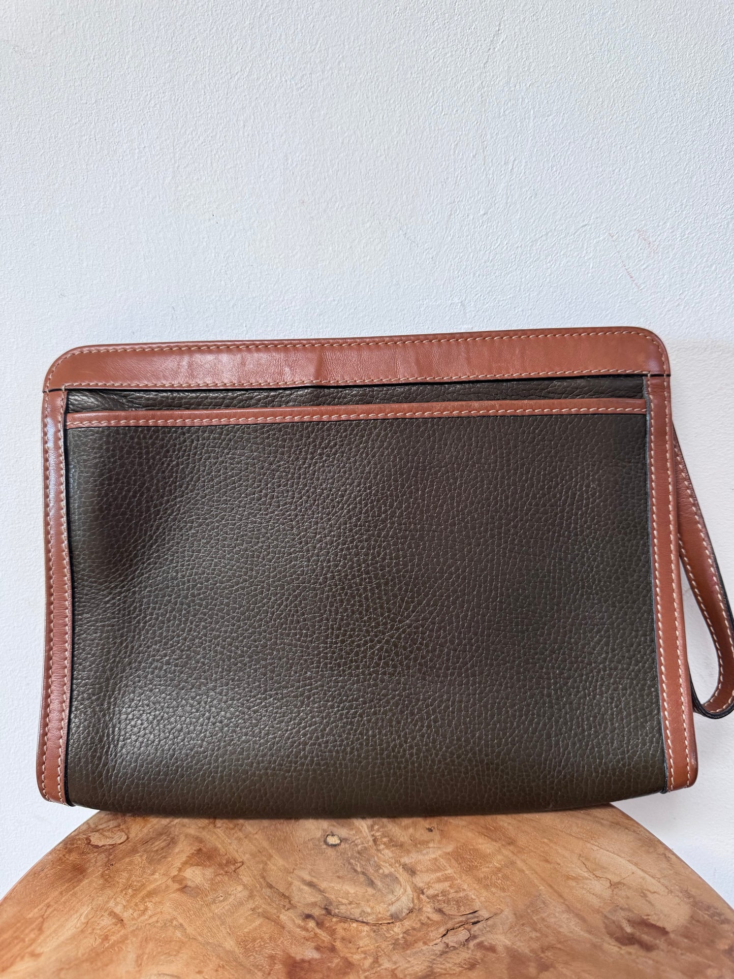 Celine Triomphe Vintage leather clutch