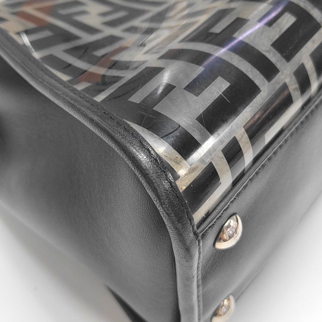 Fendi peekaboo PVC transparent avec l’iconique motif FF