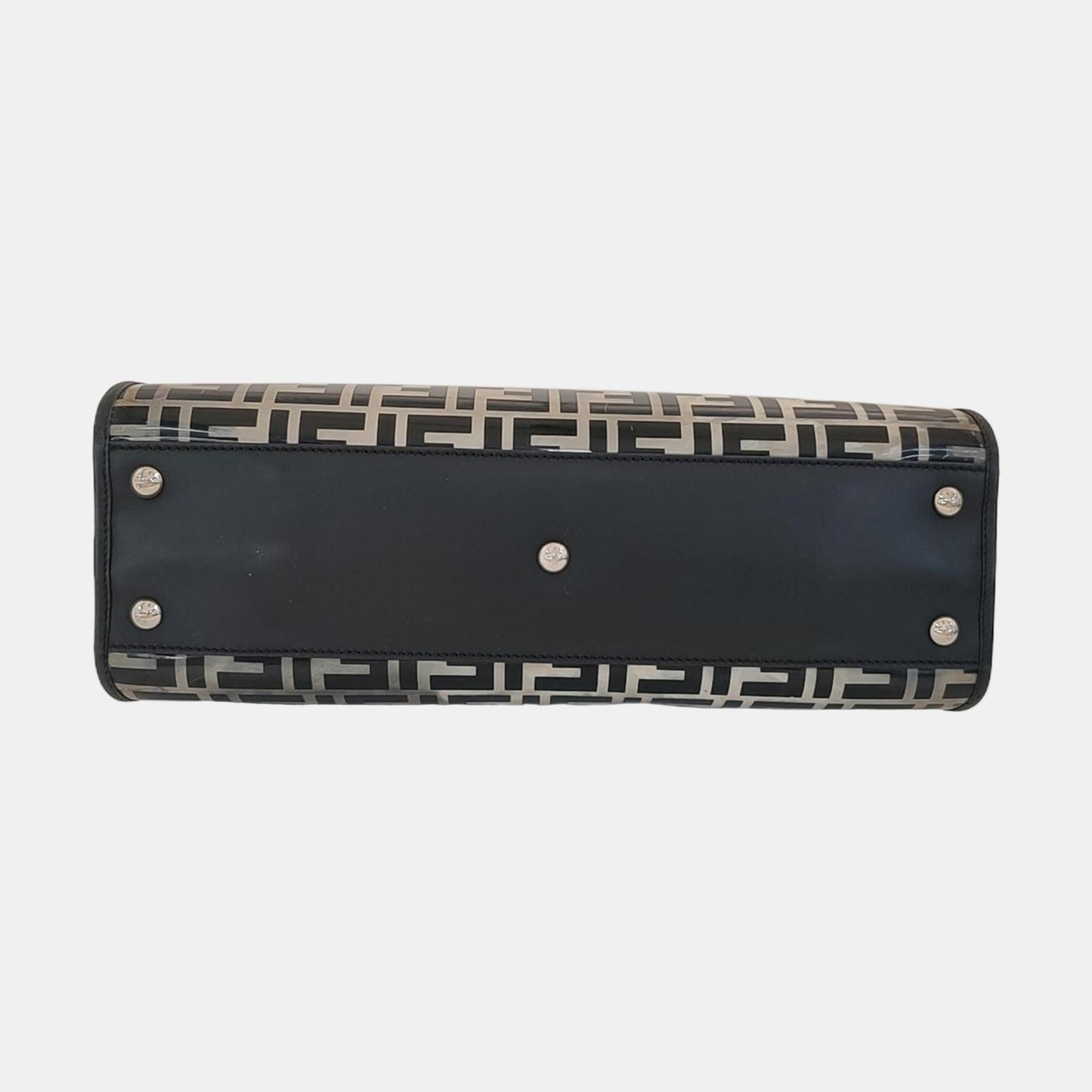 Fendi peekaboo PVC transparent avec l’iconique motif FF