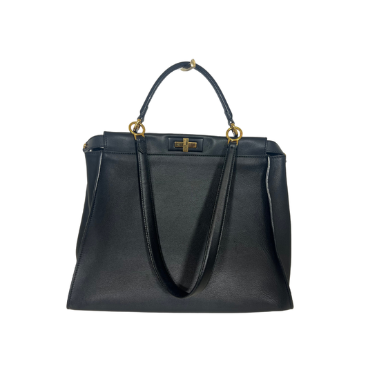 Fendi Peekaboo (L) black with shoulder strap